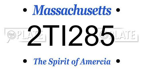 2TI285 Massachusetts License Plate