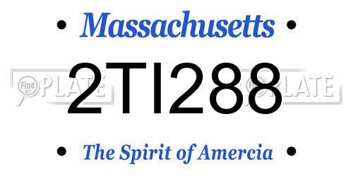 2TI288 Massachusetts License Plate