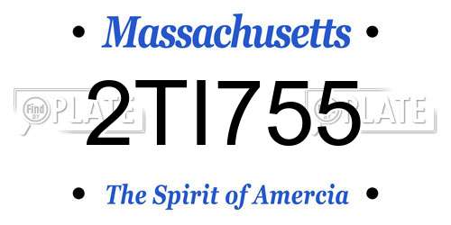 2TI755 Massachusetts License Plate