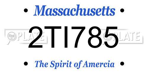 2TI785 Massachusetts License Plate