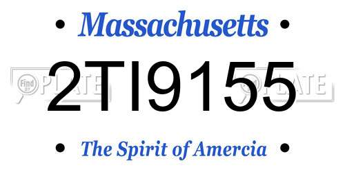 2TI9155 Massachusetts License Plate