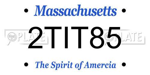 2TIT85 Massachusetts License Plate