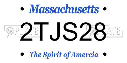 2TJS28 Massachusetts License Plate