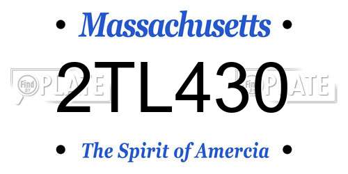 2TL430 Massachusetts License Plate
