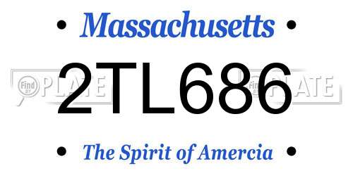 2TL686 Massachusetts License Plate