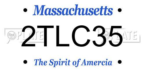 2TLC35 Massachusetts License Plate