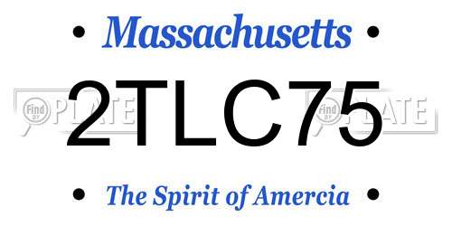 2TLC75 Massachusetts License Plate