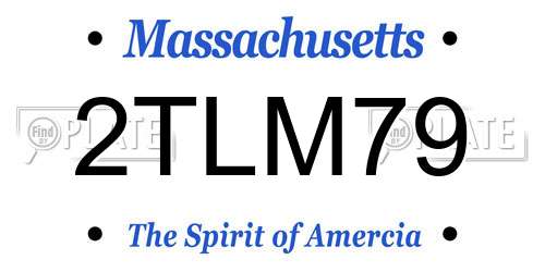 2TLM79 Massachusetts License Plate