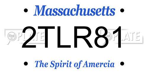 2TLR81 Massachusetts License Plate