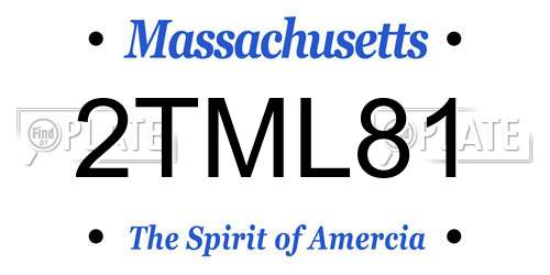 2TML81 Massachusetts License Plate