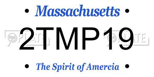 2TMP19 Massachusetts License Plate