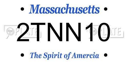 2TNN10 Massachusetts License Plate