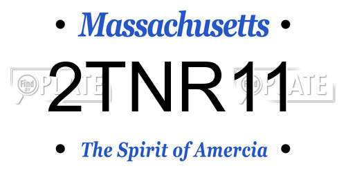 2TNR11 Massachusetts License Plate