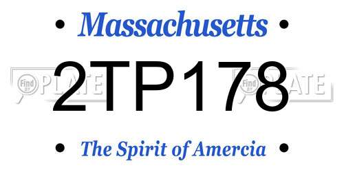 2TP178 Massachusetts License Plate