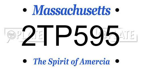 2TP595 Massachusetts License Plate