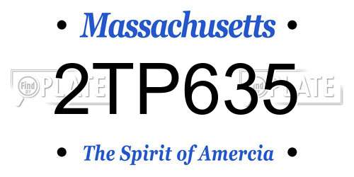 2TP635 Massachusetts License Plate