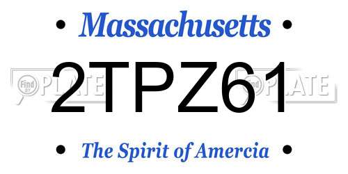 2TPZ61 Massachusetts License Plate