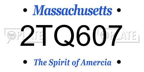 2TQ607 Massachusetts License Plate