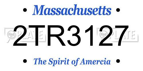 2TR3127 Massachusetts License Plate