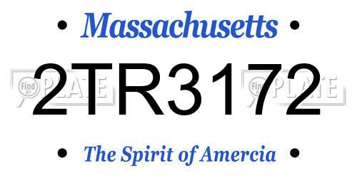 2TR3172 Massachusetts License Plate