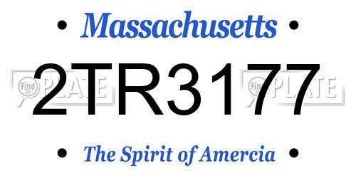 2TR3177 Massachusetts License Plate