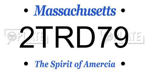 2TRD79 Massachusetts License Plate