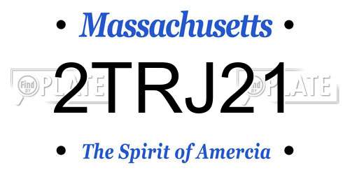 2TRJ21 Massachusetts License Plate