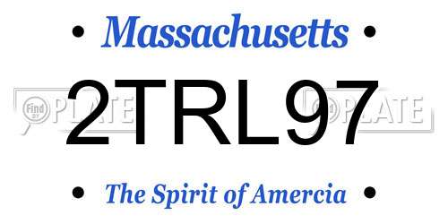 2TRL97 Massachusetts License Plate