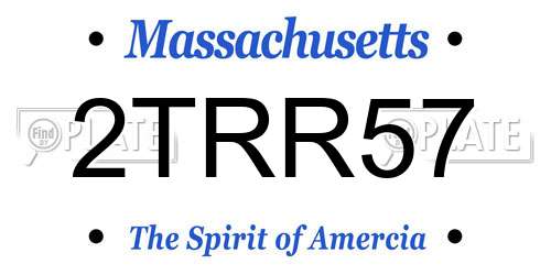 2TRR57 Massachusetts License Plate
