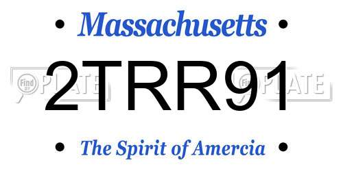 2TRR91 Massachusetts License Plate