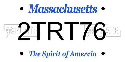 2TRT76 Massachusetts License Plate
