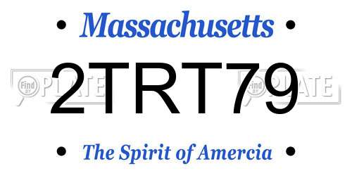 2TRT79 Massachusetts License Plate