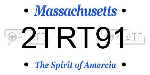 2TRT91 Massachusetts License Plate