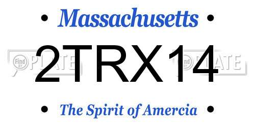 2TRX14 Massachusetts License Plate