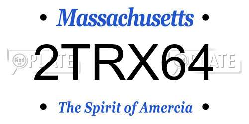 2TRX64 Massachusetts License Plate