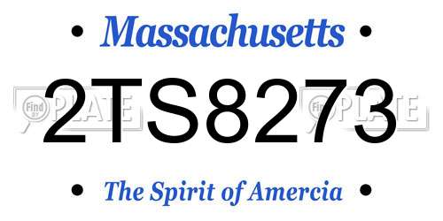 2TS8273 Massachusetts License Plate