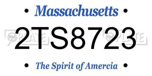 2TS8723 Massachusetts License Plate