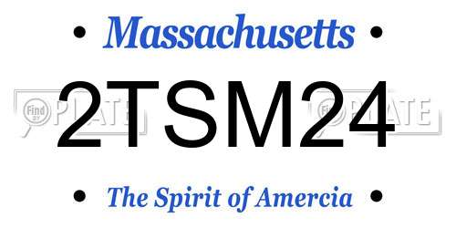 2TSM24 Massachusetts License Plate