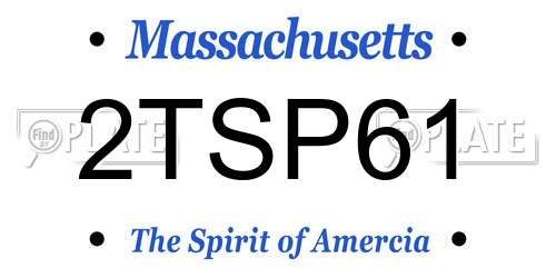 2TSP61 Massachusetts License Plate