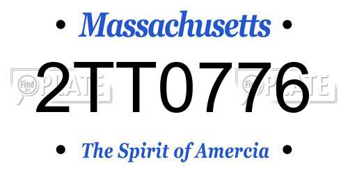 2TT0776 Massachusetts License Plate