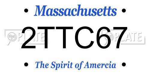 2TTC67 Massachusetts License Plate
