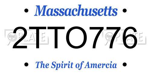 2TTO776 Massachusetts License Plate