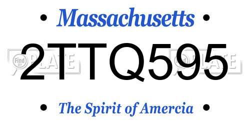 2TTQ595 Massachusetts License Plate