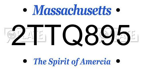 2TTQ895 Massachusetts License Plate