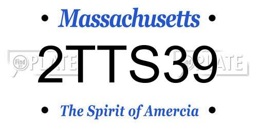 2TTS39 Massachusetts License Plate