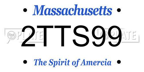 2TTS99 Massachusetts License Plate