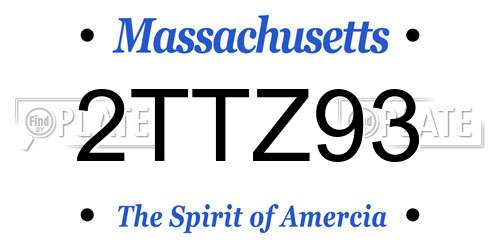 2TTZ93 Massachusetts License Plate