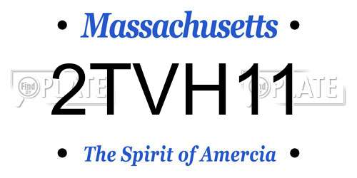 2TVH11 Massachusetts License Plate