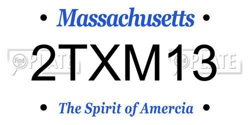 2TXM13 Massachusetts License Plate
