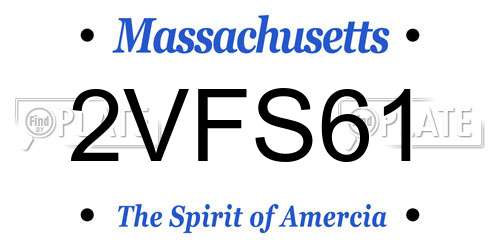 2VFS61 Massachusetts License Plate